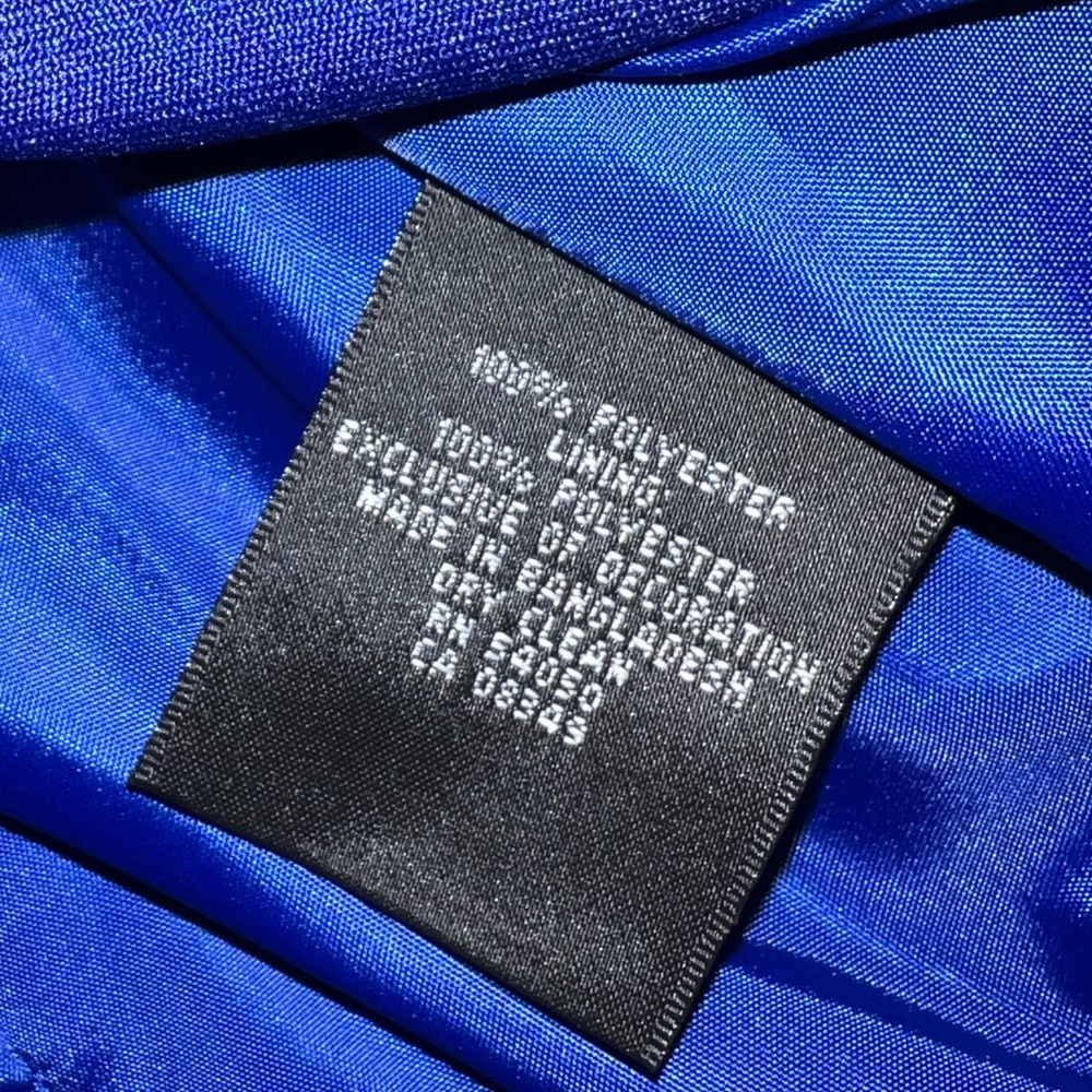 KASPER Blue Crepe Open Front Jacket SZ 14P NWT - Picture 7 of 13
